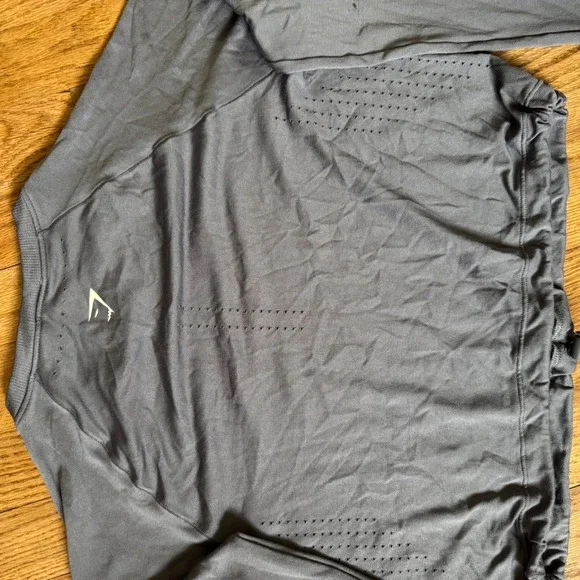 Gymshark Breeze Lightweight Seamless Long Sleeve Crop Top Grey XS - Picture 4 of 9